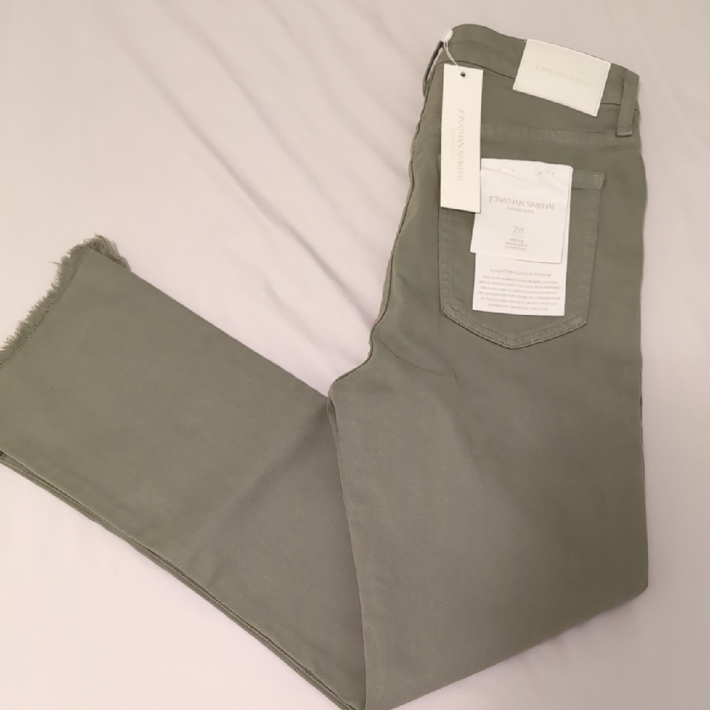 Jonathan Simkhai Olive High Rise Jeans